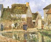 Camille Pissarro Duck pond France oil painting artist